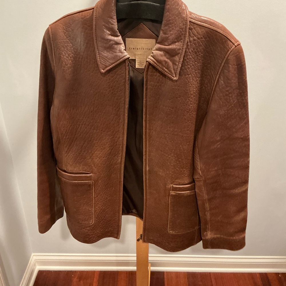 Relativity Chestnut Leather Jacket - image 1